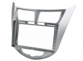 Рамка HYUNDAI Solaris 2011-2017 г. 9 дюймов SILVER