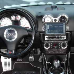 AUDI A4, А2, ТТ до 2000  (бок вставки) 1din рамка